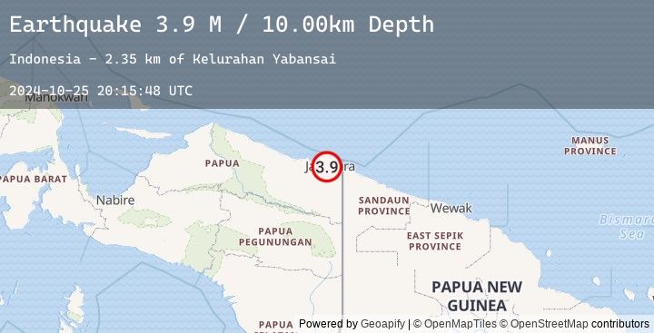 Map of Near North Coast of West Papua