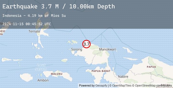Map of West Papua Region, Indonesia
