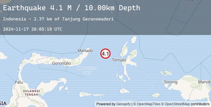 Map of Northern Molucca Sea