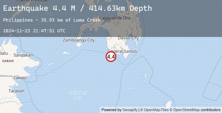 Map of Mindanao, Philippines