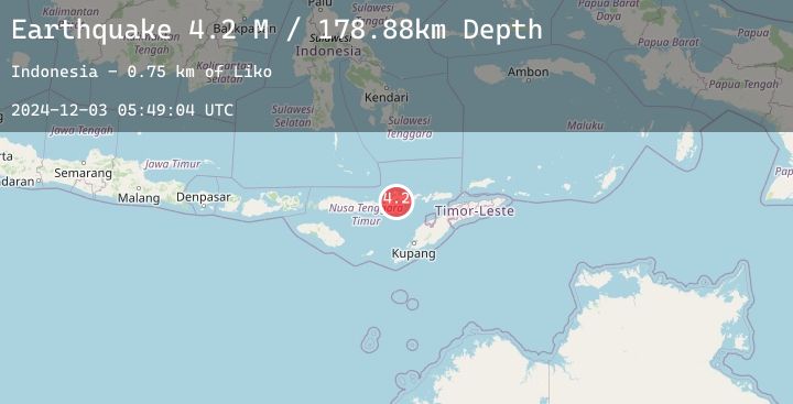 Map of Flores Region, Indonesia