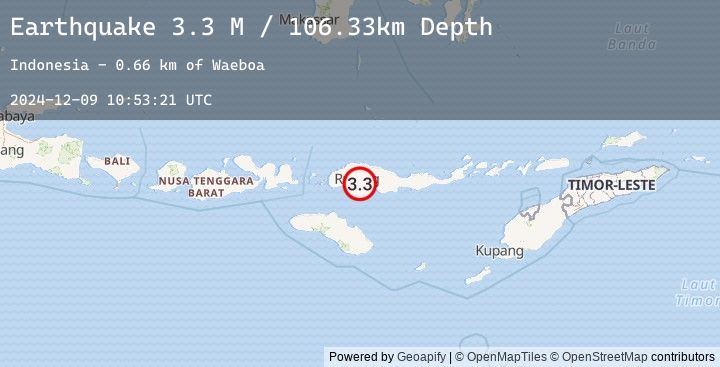 Map of Flores Region, Indonesia