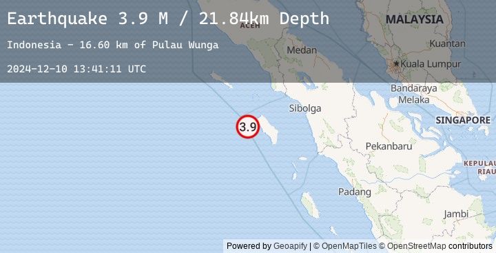Map of Off West Coast of Northern Sumatra