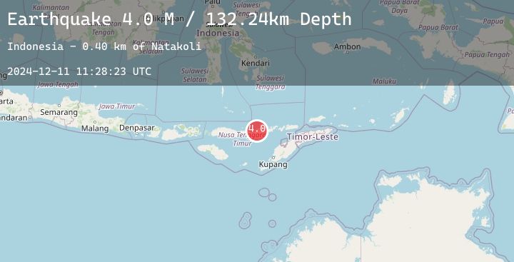 Map of Flores Region, Indonesia