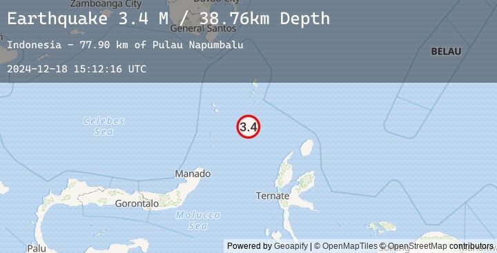 Map of Northern Molucca Sea