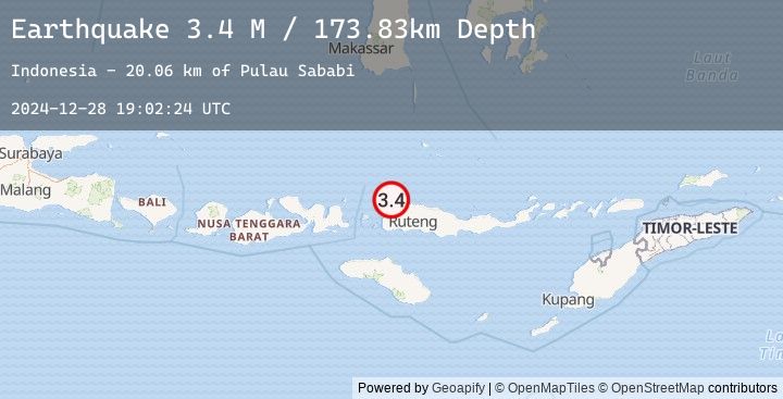 Map of Flores Region, Indonesia
