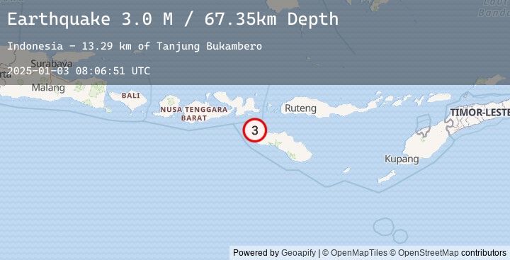 Map of Sumba Region, Indonesia