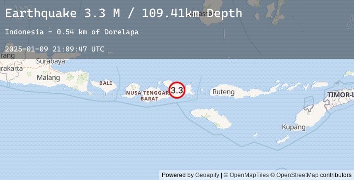 Map of Sumbawa Region, Indonesia