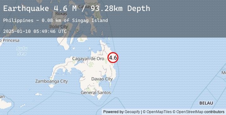 Map of Mindanao, Philippines