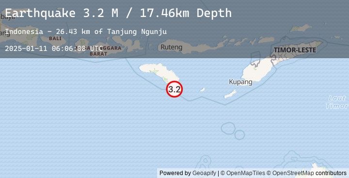 Map of Sumba Region, Indonesia
