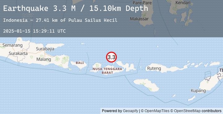 Map of Bali Sea