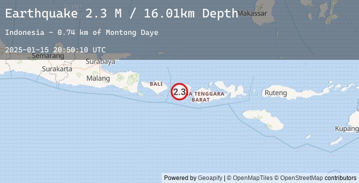 Map of Sumbawa Region, Indonesia