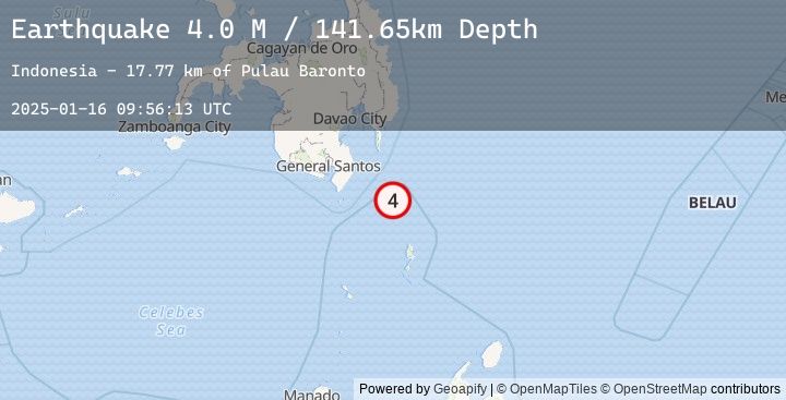 Map of Mindanao, Philippines