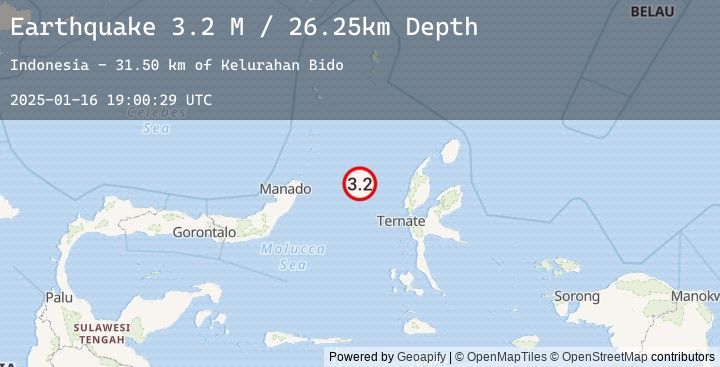 Map of Northern Molucca Sea