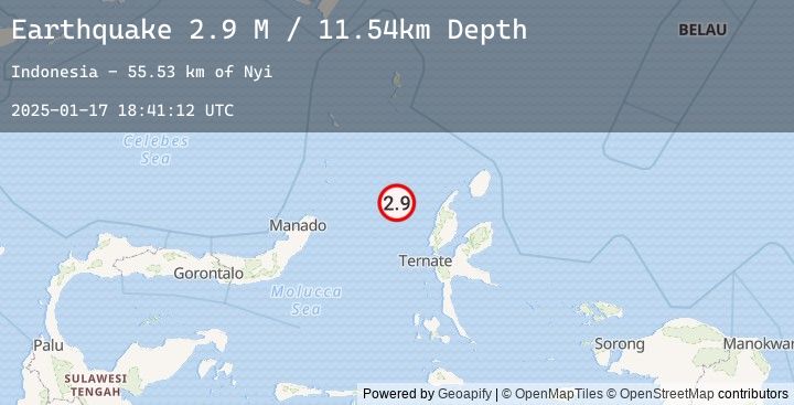Map of Northern Molucca Sea