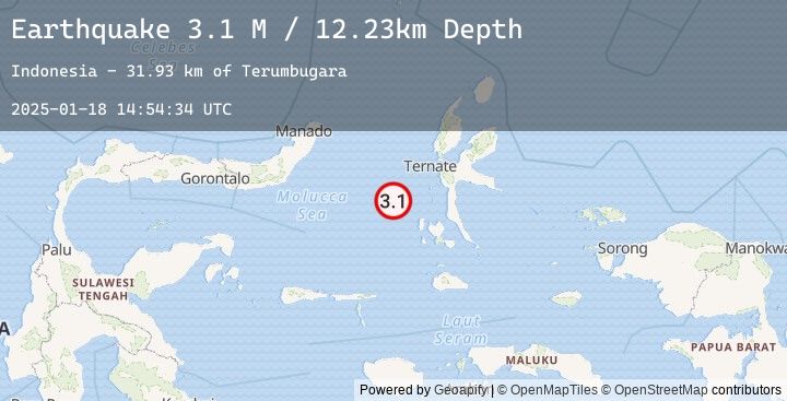 Map of Northern Molucca Sea