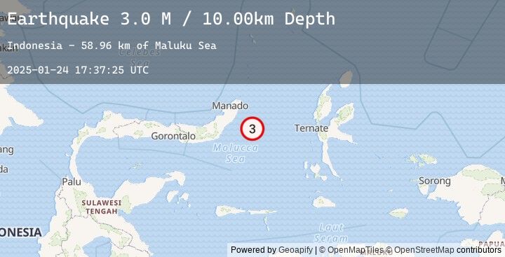 Map of Northern Molucca Sea