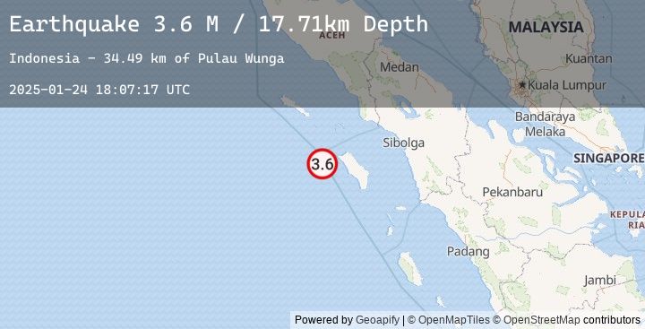 Map of Off West Coast of Northern Sumatra