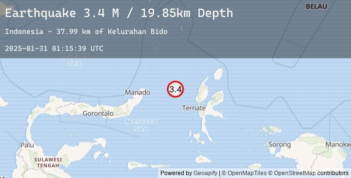 Map of Northern Molucca Sea