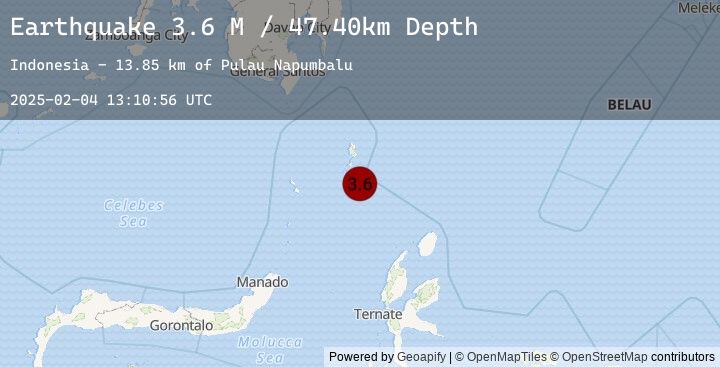 Map of Talaud Islands, Indonesia
