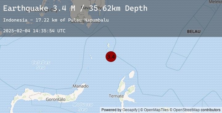 Map of Talaud Islands, Indonesia