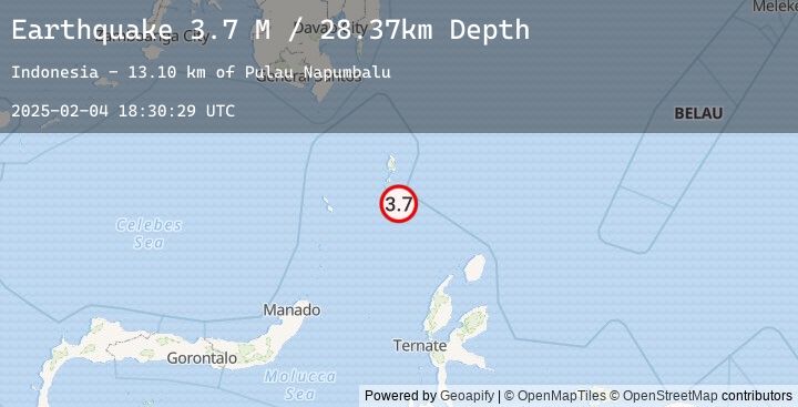Map of Talaud Islands, Indonesia