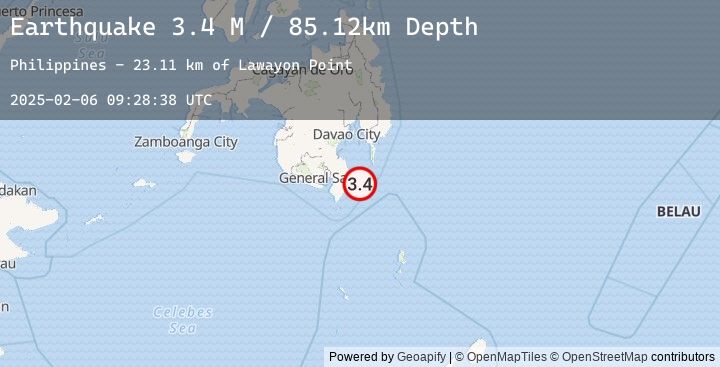 Map of Mindanao, Philippines
