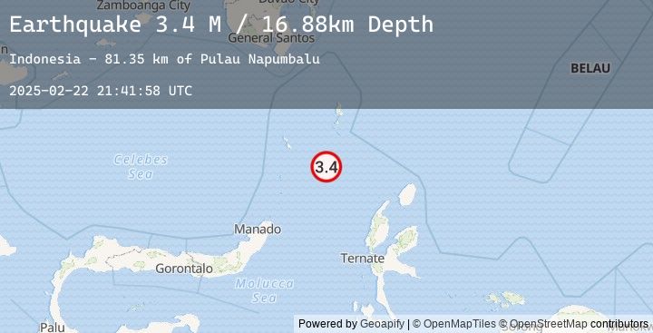 Map of Northern Molucca Sea