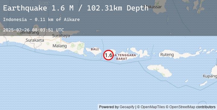 Map of Sumbawa Region, Indonesia