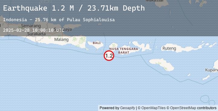 Map of Sumbawa Region, Indonesia