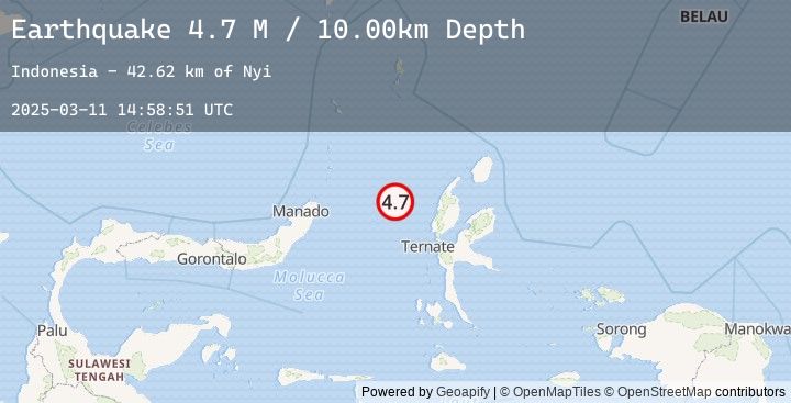 Map of Northern Molucca Sea