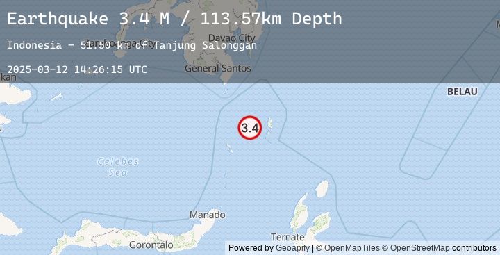 Map of Talaud Islands, Indonesia