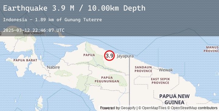 Map of Near North Coast of West Papua