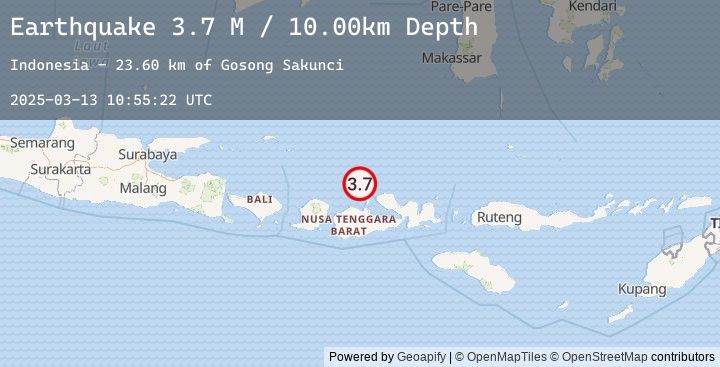 Map of Bali Sea