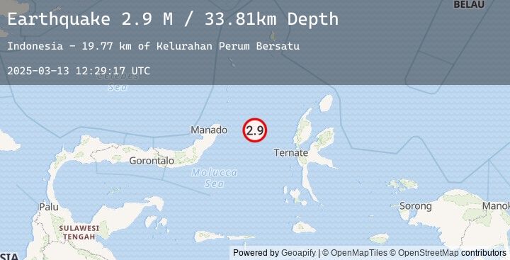 Map of Northern Molucca Sea