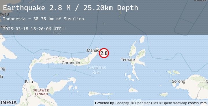Map of Northern Molucca Sea