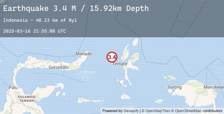 Map of Northern Molucca Sea