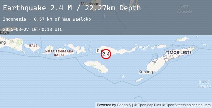 Map of Flores Region, Indonesia