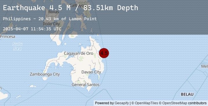 Map of Mindanao, Philippines