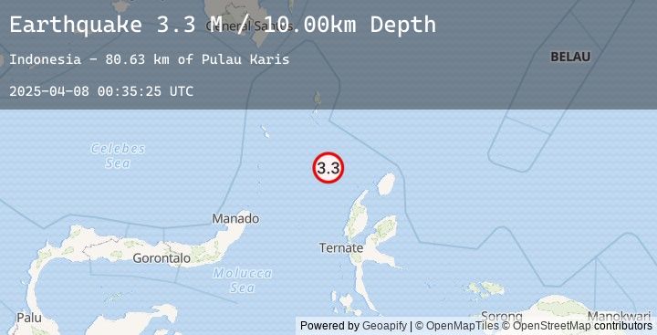 Map of Northern Molucca Sea