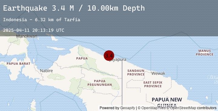 Map of Near North Coast of West Papua