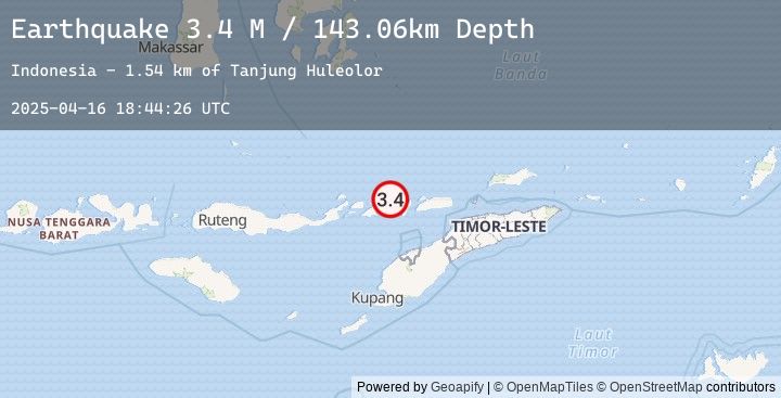 Map of Flores Region, Indonesia