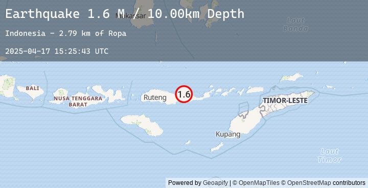Map of Flores Region, Indonesia
