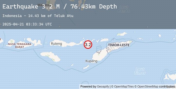 Map of Flores Region, Indonesia