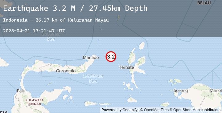 Map of Northern Molucca Sea