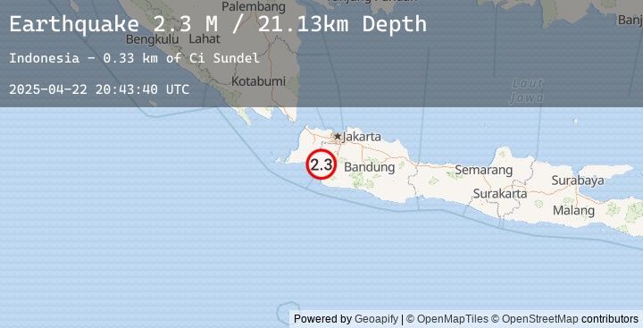 Map of Java, Indonesia