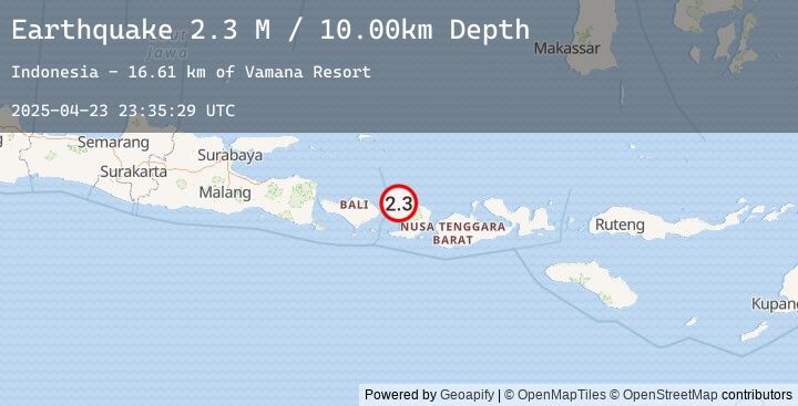 Map of Sumbawa Region, Indonesia