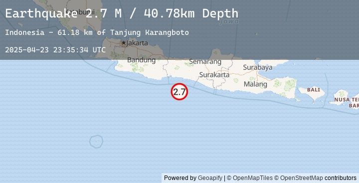 Map of Java, Indonesia