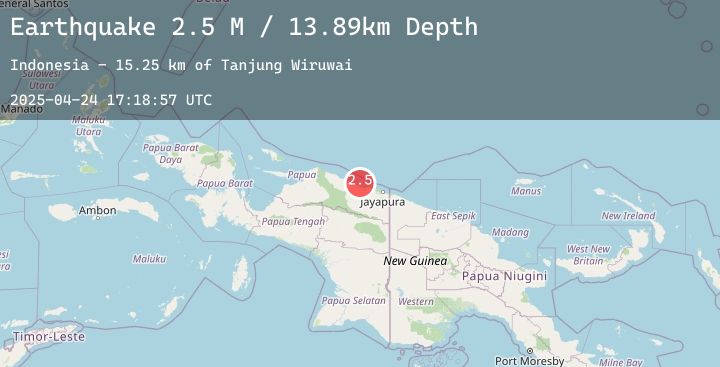 Map of Near North Coast of West Papua