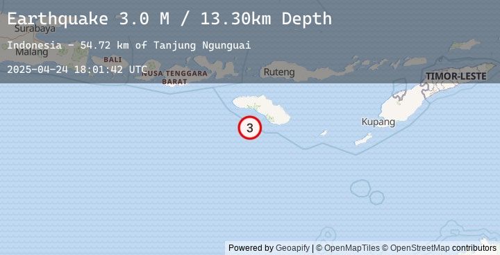 Map of Sumba Region, Indonesia